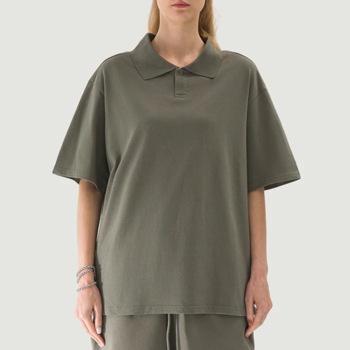 240GSM Unisex Oversized Polo Shirt