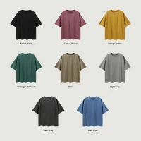 260GSM Unisex Faded Raw Hem T-shirt - thumbnail image 4