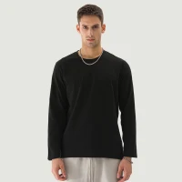 210GSM Unisex Classic Crew Neck Long Sleeve Top - thumbnail image 1