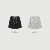 360GSM Unisex Clipped Corner Washed Sweat Shorts - thumbnail image 4