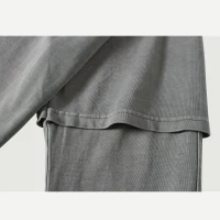 230GSM Unisex Faux-layered Faded Long Sleeve - thumbnail image 7