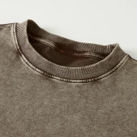 260GSM Unisex Raw Hem Faded Long Sleeve T-shirt - thumbnail image 4