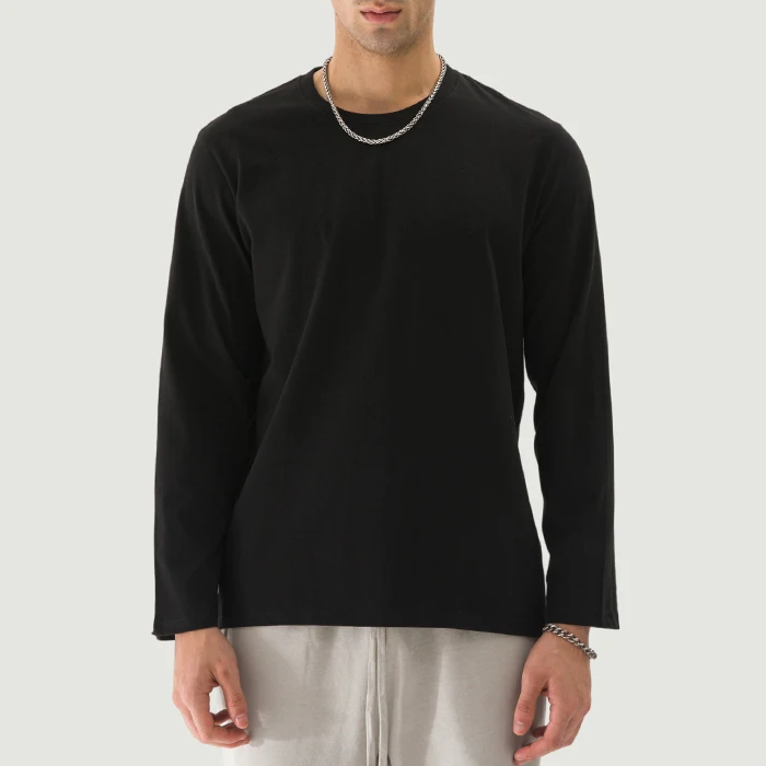 210GSM Unisex Classic Crew Neck Long Sleeve Top