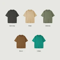 285GSM Unisex Oversized Washed Crew Neck T-shirt - thumbnail image 4